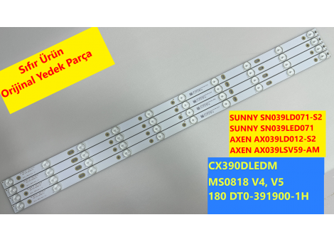 MS-0818 V4, MS0818 V5, 180 DT0-391900-1H, HYSL-D, CX39D10-ZC21FG-02, 303CX390039, 180.DT0-391900-1H, CX390DLEDM, SUNNY SN039LD012 Led bar